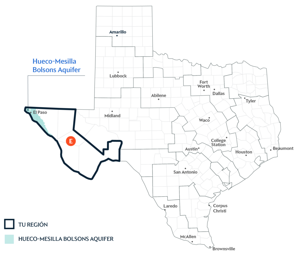 Texas Water Foundation Regional Map for E Region
