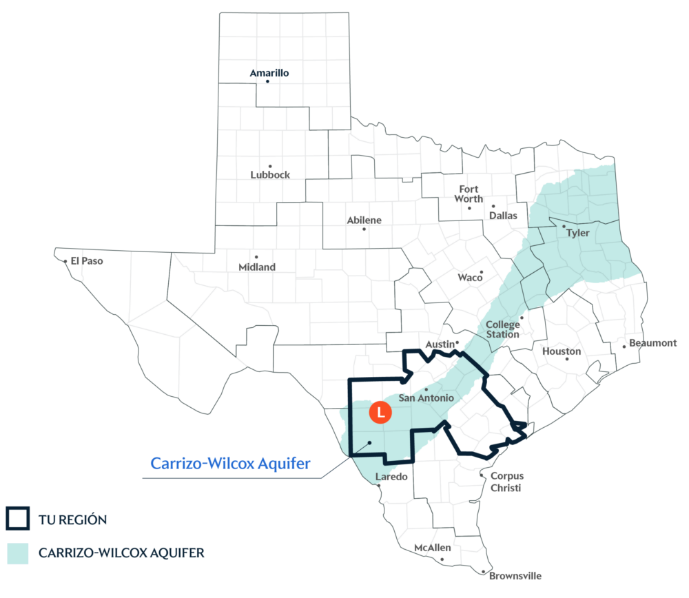 Texas Water Foundation Regional Map for L Region