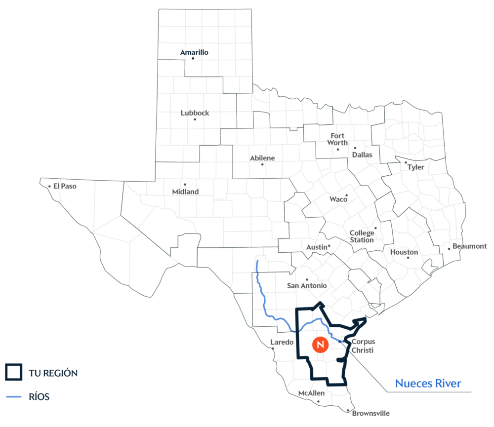 Texas Water Foundation Regional Map for N Region
